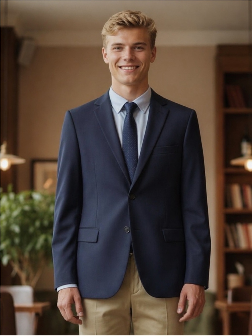 Lauren Ralph Lauren Classic Navy Two-Button Suit Separates Blazer
